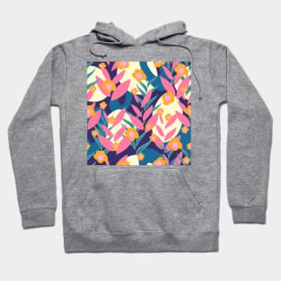Modern Floral And Abstract Forms Cartoon Hoodie